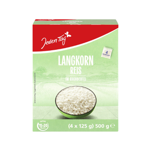 Jeden Tag Langkorn Reis im Kochbeutel 4x125 gr